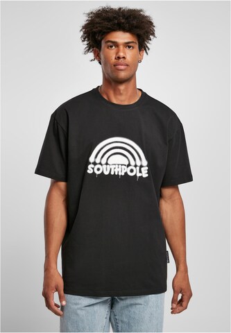 T-Shirt SOUTHPOLE en noir : devant