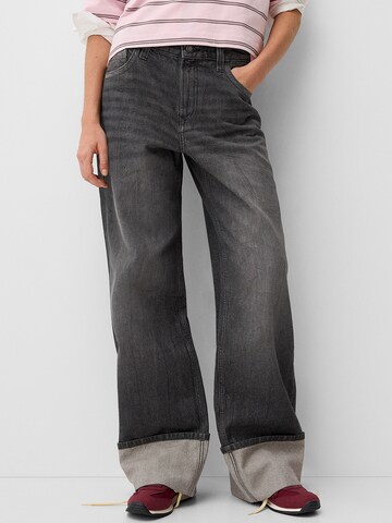 Wide leg Jeans di Bershka in nero