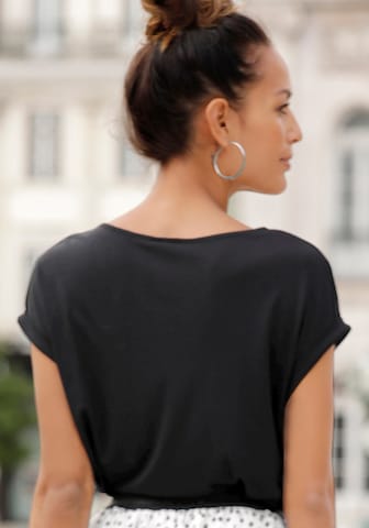 LASCANA Kurzarmshirt in Schwarz | ABOUT YOU