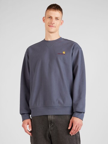 Carhartt WIP Mikina 'American Script' – šedá: přední strana