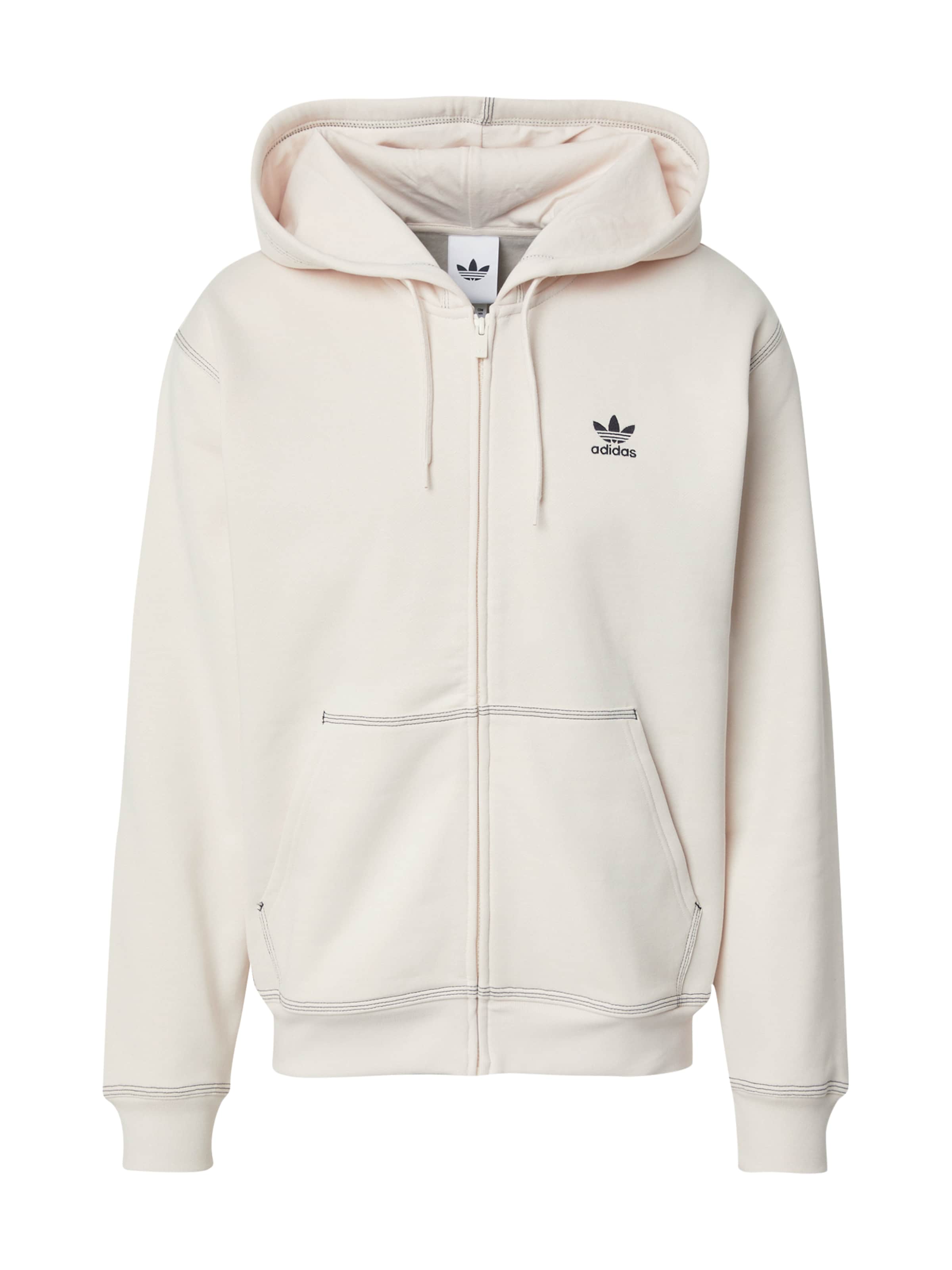 Giacca di felpa 'Essentials' di ADIDAS ORIGINALS in bianco: frontale