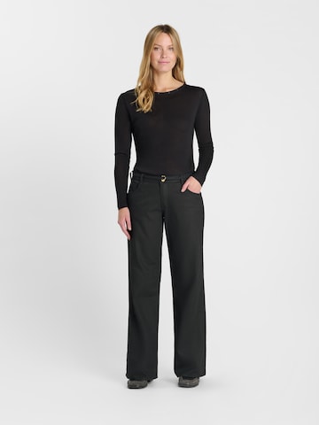 Wide Leg Jean Le Temps Des Cerises en noir : devant