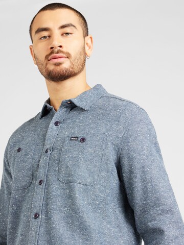 RVCA Regular fit Button Up Shirt 'HARVEST NEPS' in Blue