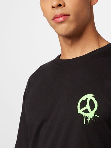 T-Shirt 'PEACE' JACK & JONES en noir