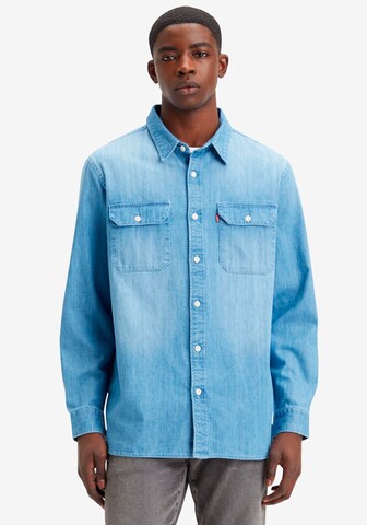 LEVI'S ® Comfort fit Button Up Shirt 'Jackson Worker' in Blue: front