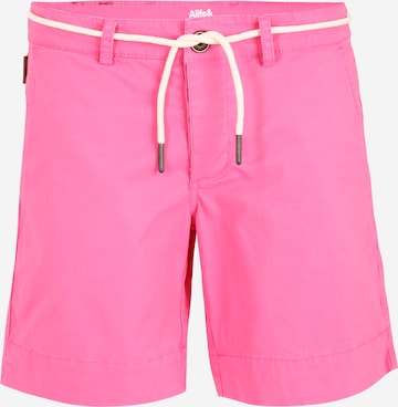 Alife and Kickin Loosefit Lærredsbukser 'JuleAK' i pink: forside