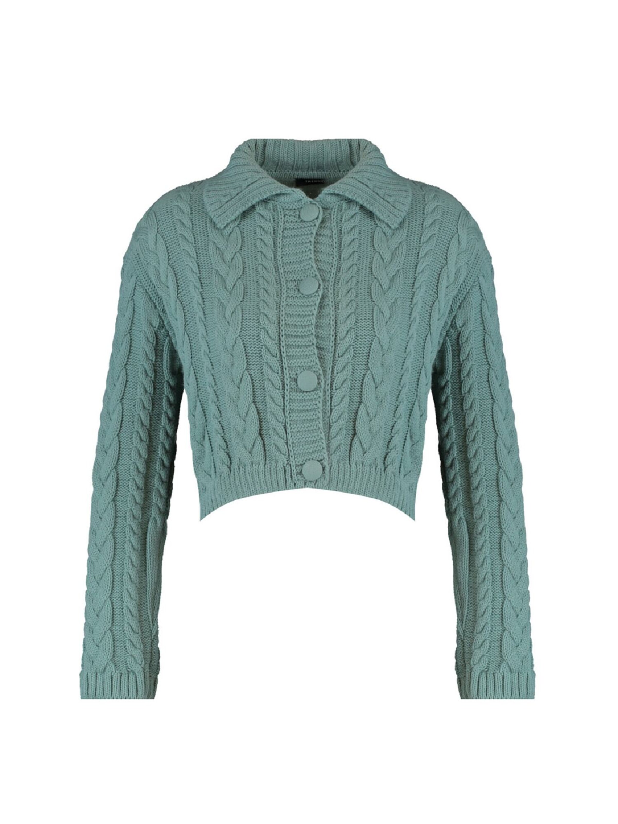 Trendyol Strickjacke in Grün: Vorderseite