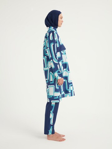 Riva Mera by Marina High neck Swimsuit Dress 'Riva Mera by Marina' in Blue