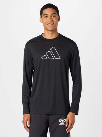 ADIDAS PERFORMANCE Функциональная футболка 'Train Icons' в Черный: спереди