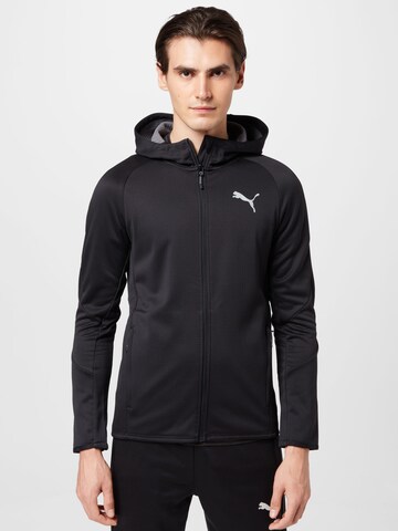 PUMA Sportsweatjacke in Schwarz: predná strana