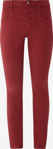 s.Oliver Slimfit Jeans in Rood: voorkant