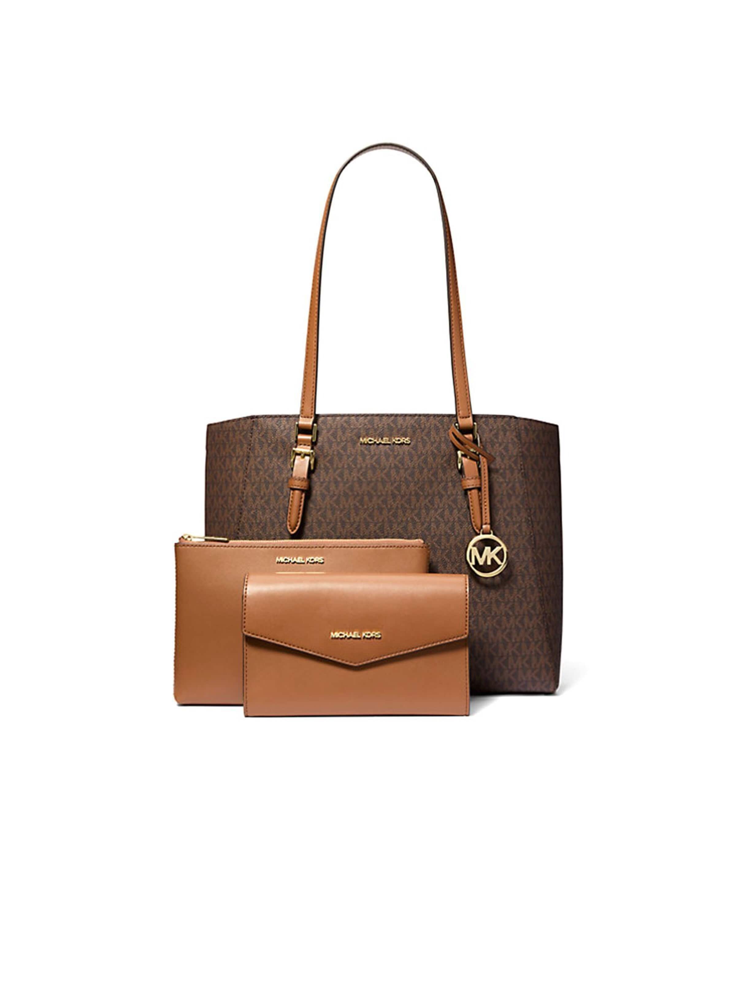 Shopper 'Charlotte Large 3-In-1 Tote' di Michael Kors in marrone: frontale