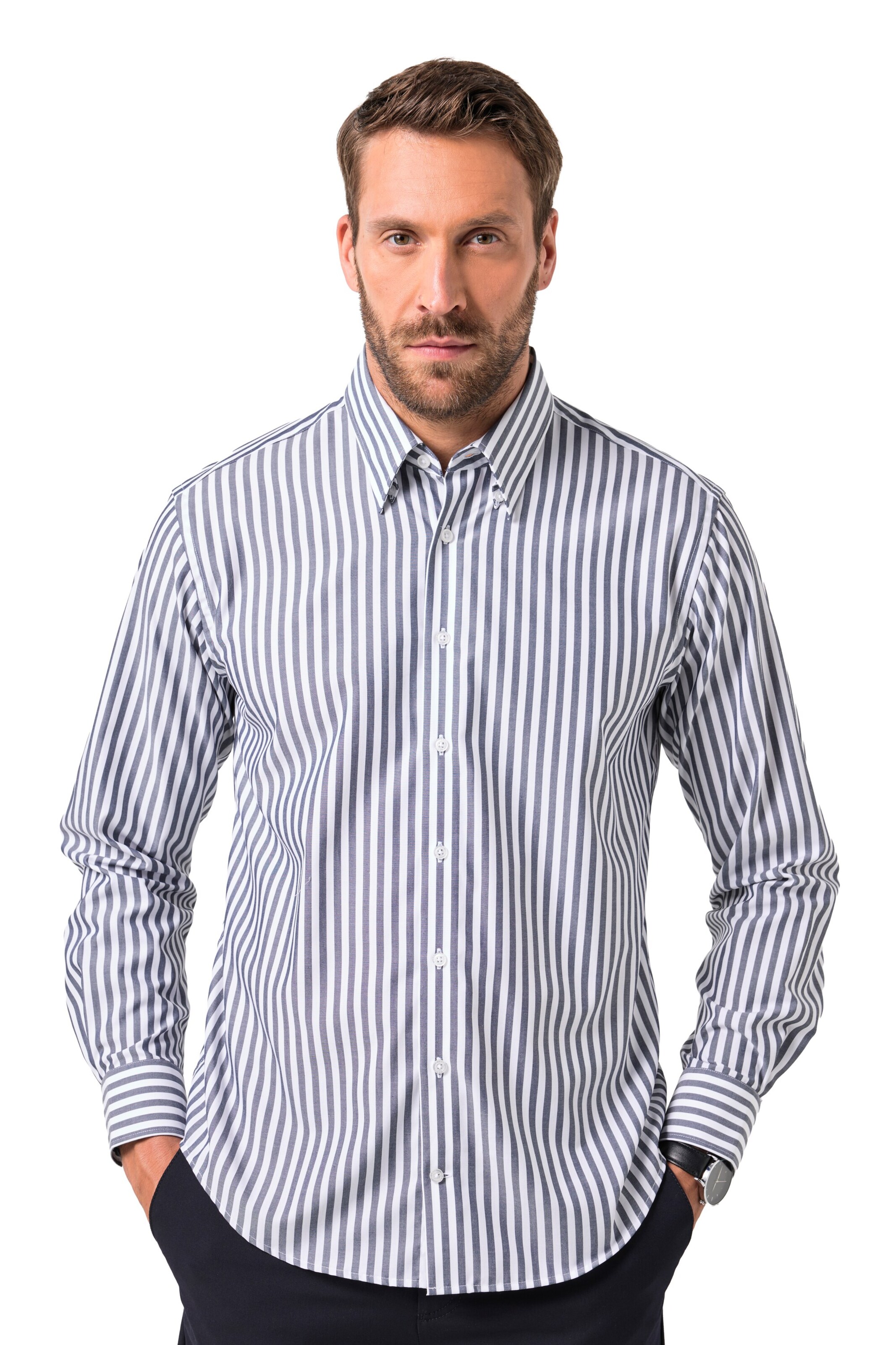 JP1880 Regular fit Button Up Shirt in Blue: front