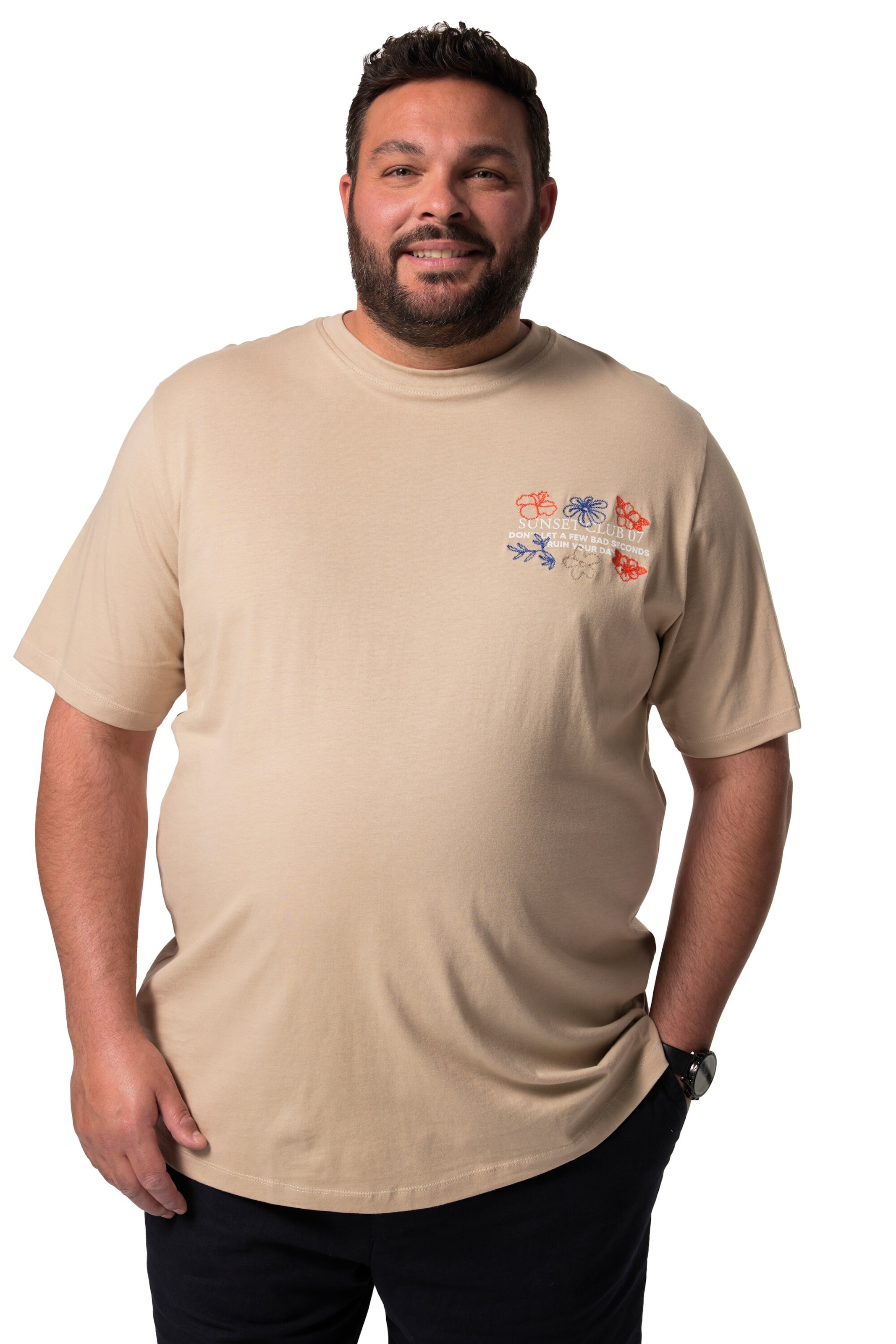 Men Plus T-Shirt in Beige: Vorderseite