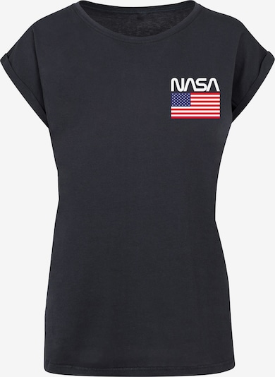 Merchcode T-shirt 'NASA - Stars and Stripes' en bleu marine / rouge / blanc, Vue avec produit