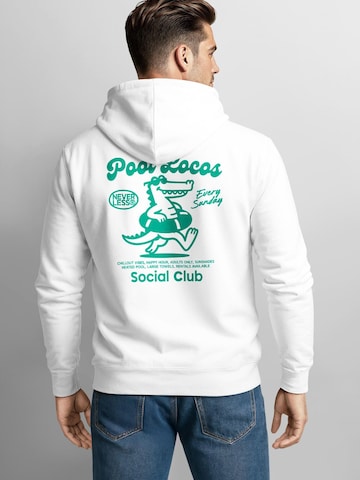Neverless Zip-Up Hoodie 'Pool Locos' in White