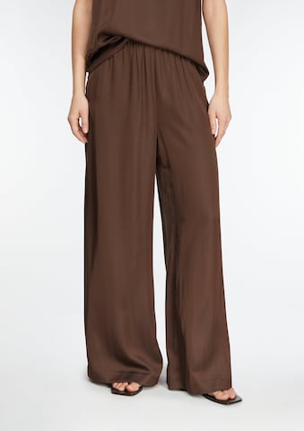 Wide Leg Pantalon COMMA en marron : devant