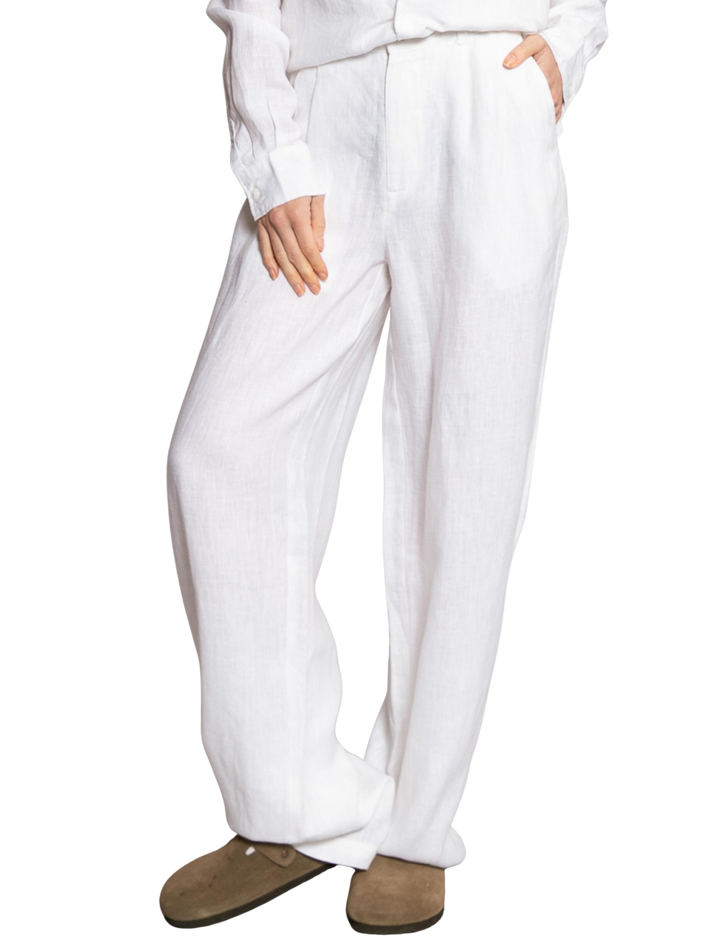 Wide Leg Pantalon 'AIME' LDB en blanc