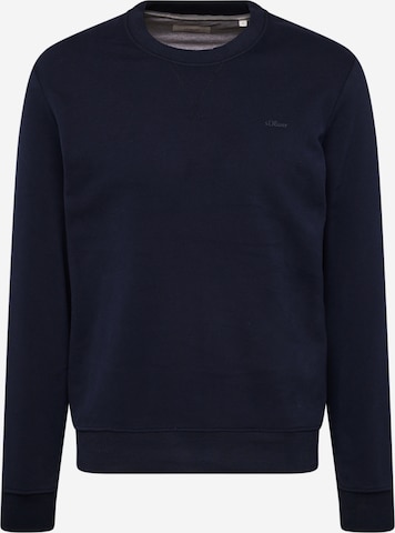 s.Oliver Sweatshirt in Blauw: voorkant