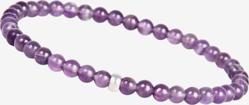 Massi Morino Perlenarmband aus Natursteine Amethyst, 15 cm in Lila: Vorderseite
