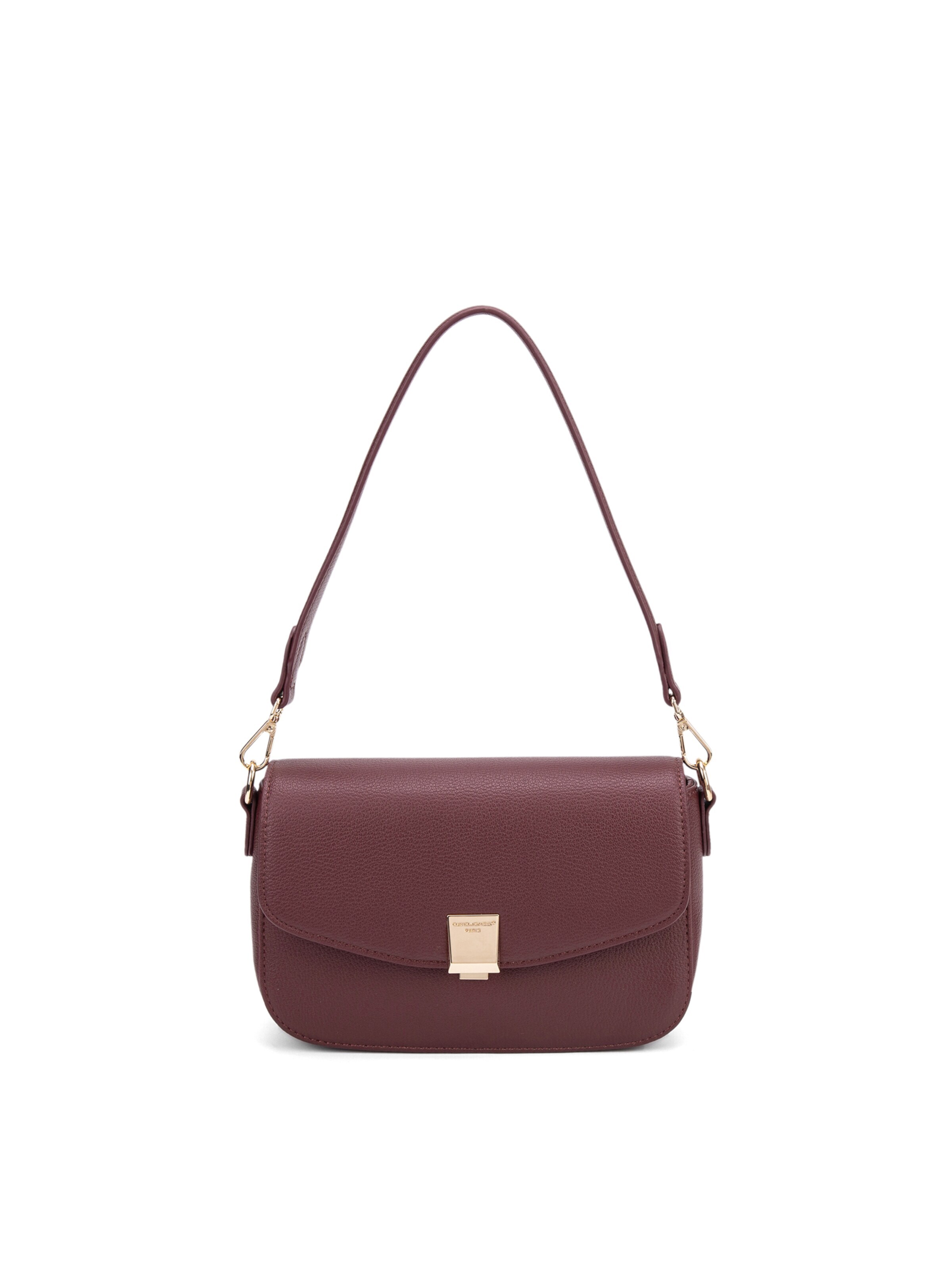 Borsa a spalla 'Borsa a spalla Celestia Elite pelle vegana PU - Chiusura zip' di David Jones in rosso: frontale