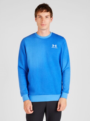 UNDER ARMOUR Sport sweatshirt 'Essential Novelty' i blå: framsida