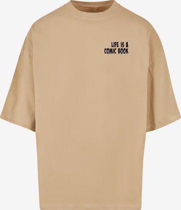 Maglietta 'Book Comic' di Merchcode in beige: frontale
