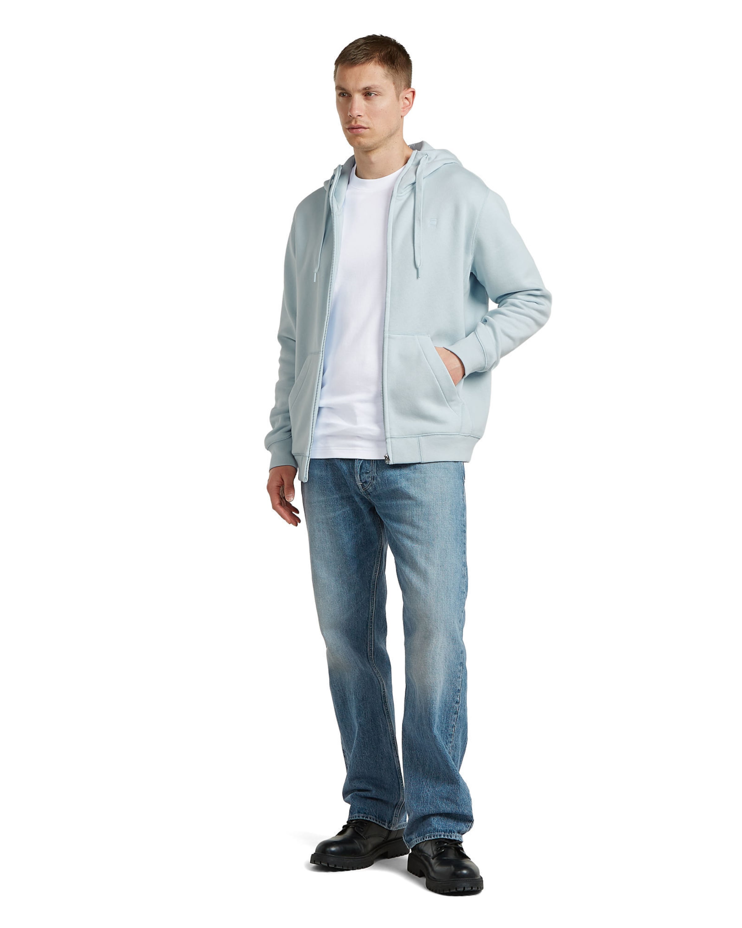 G-STAR Sweat jacket 'Premium Core' in Blue