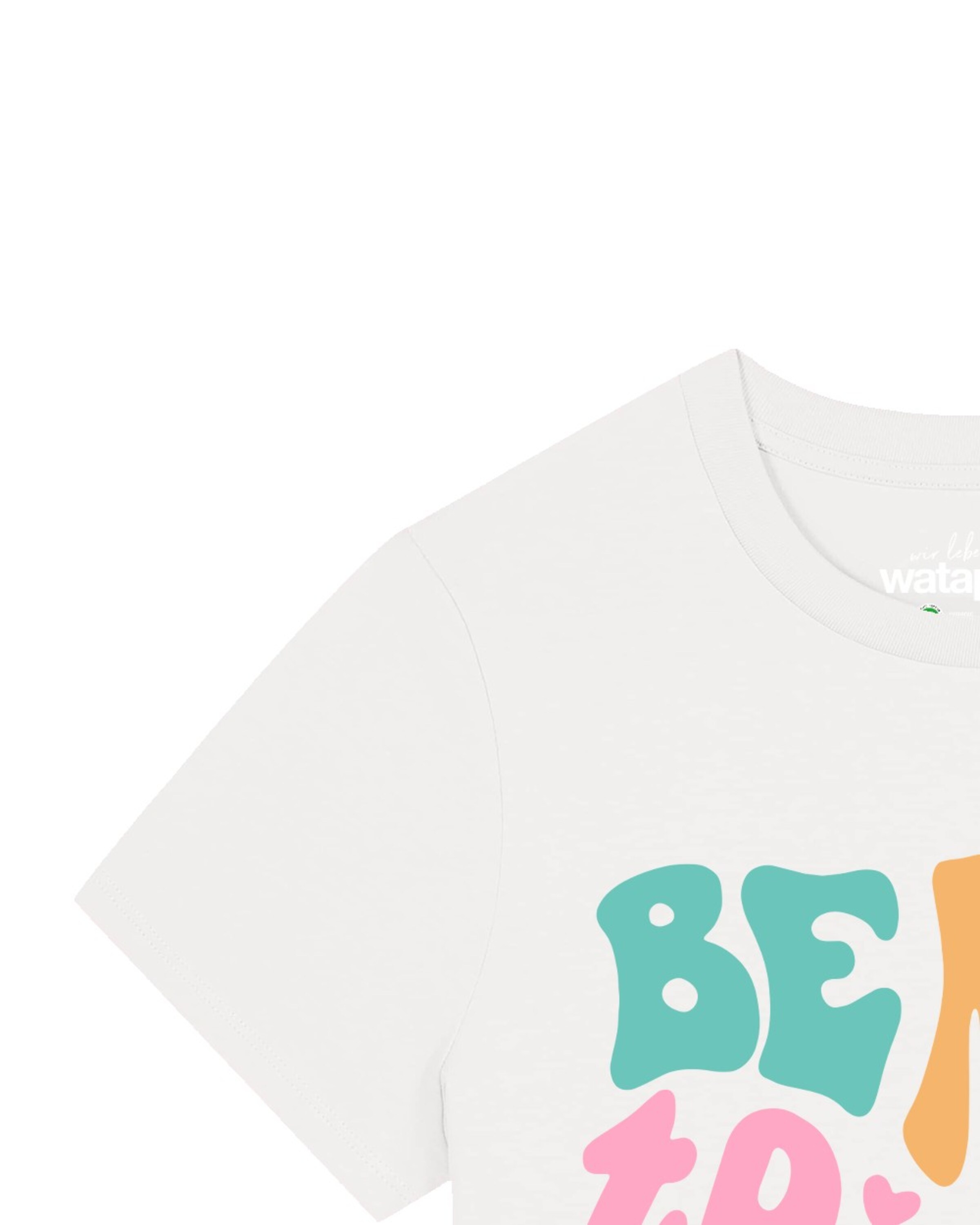Watapparel Shirt 'Be kind to yourself' in Wit