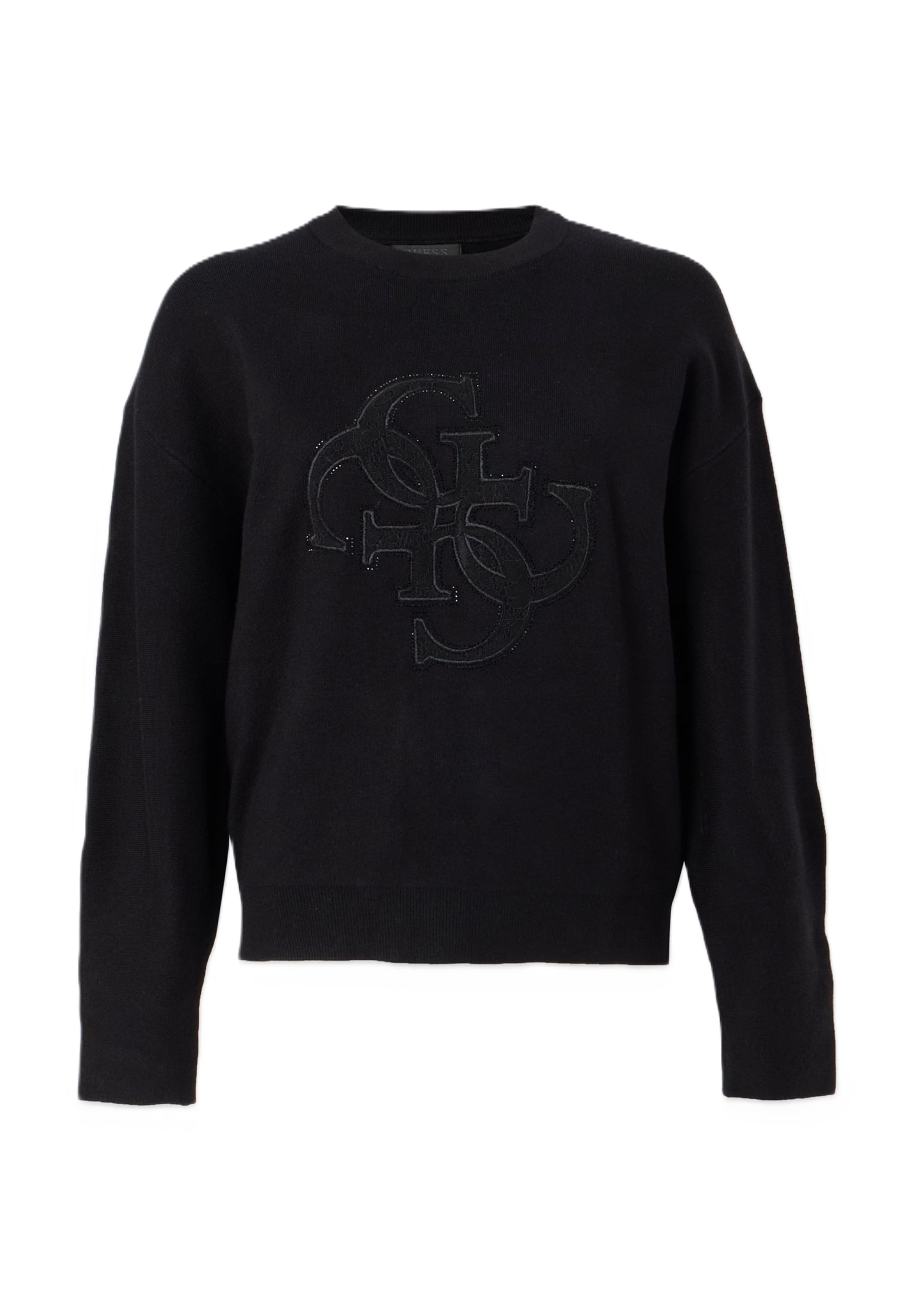 GUESS Pullover 'EVELYN' in Schwarz: Vorderseite