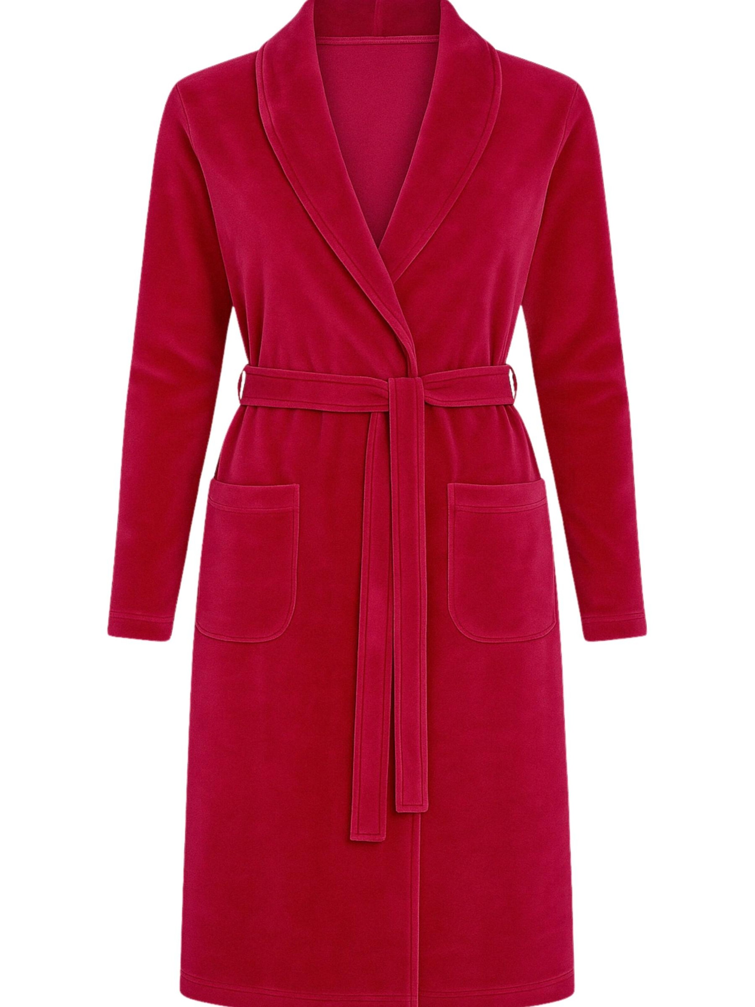 Vivisence Long Bathrobe '5022' in Red