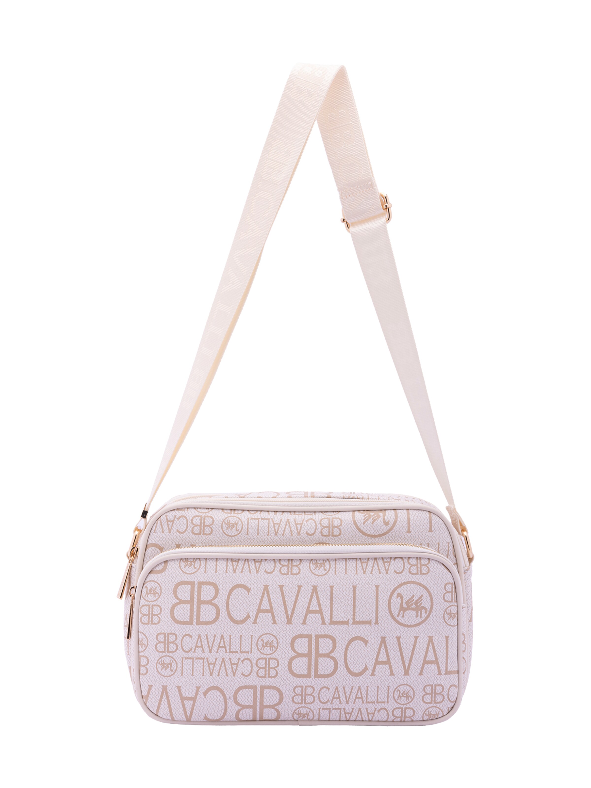 Borsa a tracolla 'Borsa a Tracolla B Cavalli Donna con Zip e Tasche Regolabile 29x18x12 cm' di B. Cavalli in bianco: frontale