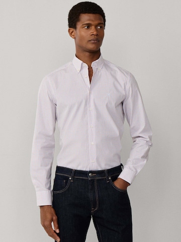 Coupe regular Chemise Hackett London en rouge : devant