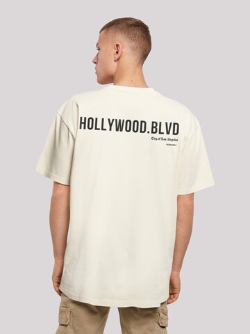 T-Shirt 'Hollywood blvd' F4NT4STIC en beige