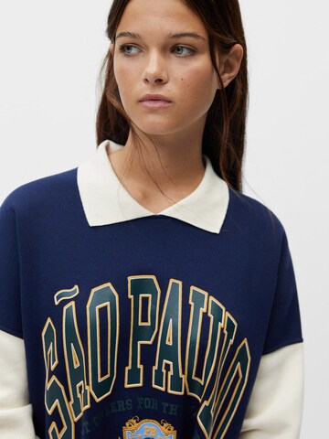 Pull&Bear Mikina - Modrá