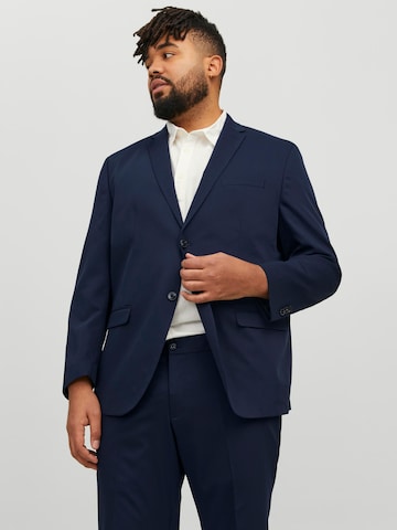 Coupe regular Veste de costume 'Franco' Jack & Jones Plus en bleu : devant