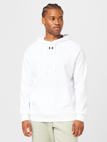 Sweat de sport UNDER ARMOUR en blanc : devant