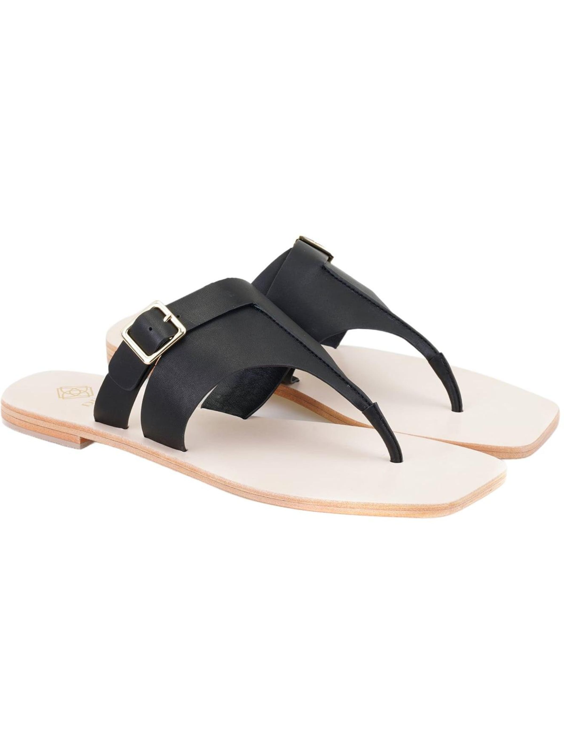 Desa - Zapatillas de casa 'Hausschuhe' en negro: frente