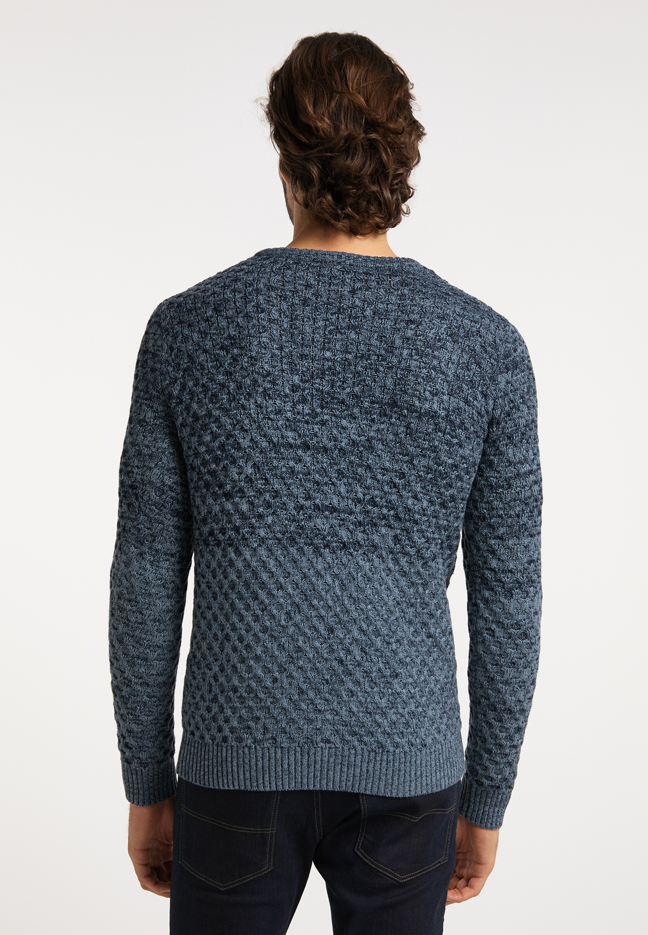 Männer Pullover & Strick DreiMaster Vintage Pullover in Blaumeliert - PA36067
