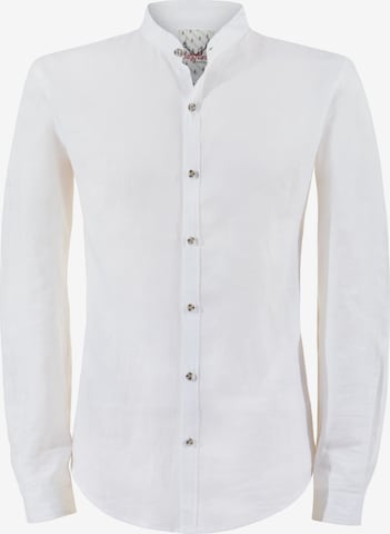 STOCKERPOINT - Slim Fit Camisa tradicional 'Friedrich' em branco: frente