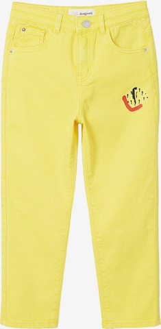 Desigual - Calças de ganga 'MARIA' em amarelo: frente