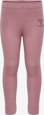 Hummel Slimfit Sportbroek in Roze: voorkant