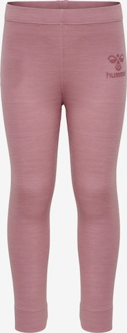 Coupe slim Pantalon de sport Hummel en rose : devant