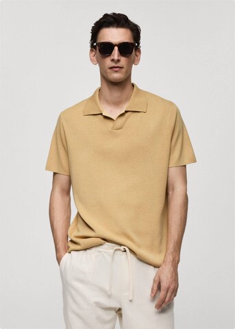 MANGO MAN Shirt 'Lino' in Geel: voorkant