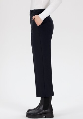 STEHMANN Wide Leg Bügelfaltenhose in Schwarz