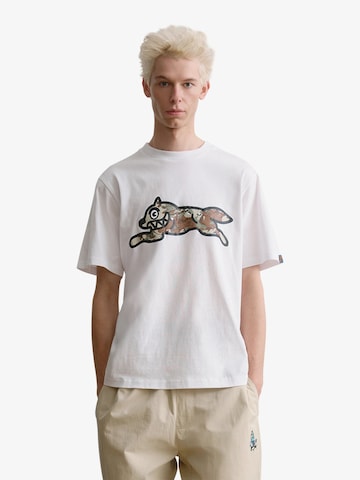 ICECREAM Shirt 'Choc Chip Camo Running Dog' in Wit: voorkant