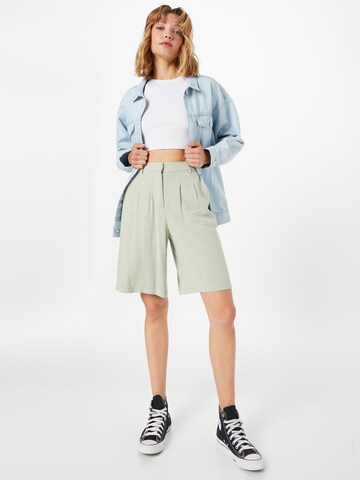 MSCH COPENHAGEN Loose fit Pleat-Front Pants 'Mariet' in Green