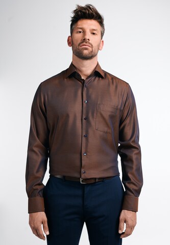 ETERNA Slim fit Business Shirt in Brown: front