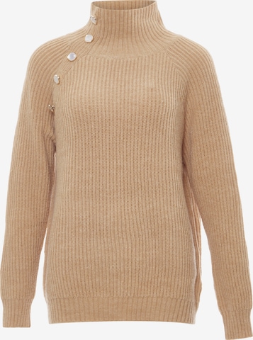 Pull-over faina en beige : devant