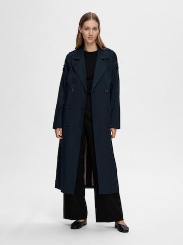 SELECTED FEMME Between-Seasons Coat 'New Bren' in Blue